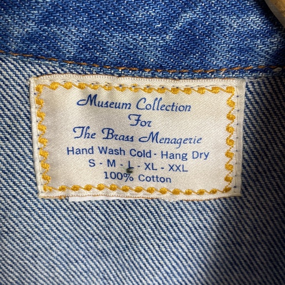 Vintage Denim Brass Menagerie Jean Vest - Picture 4 of 6